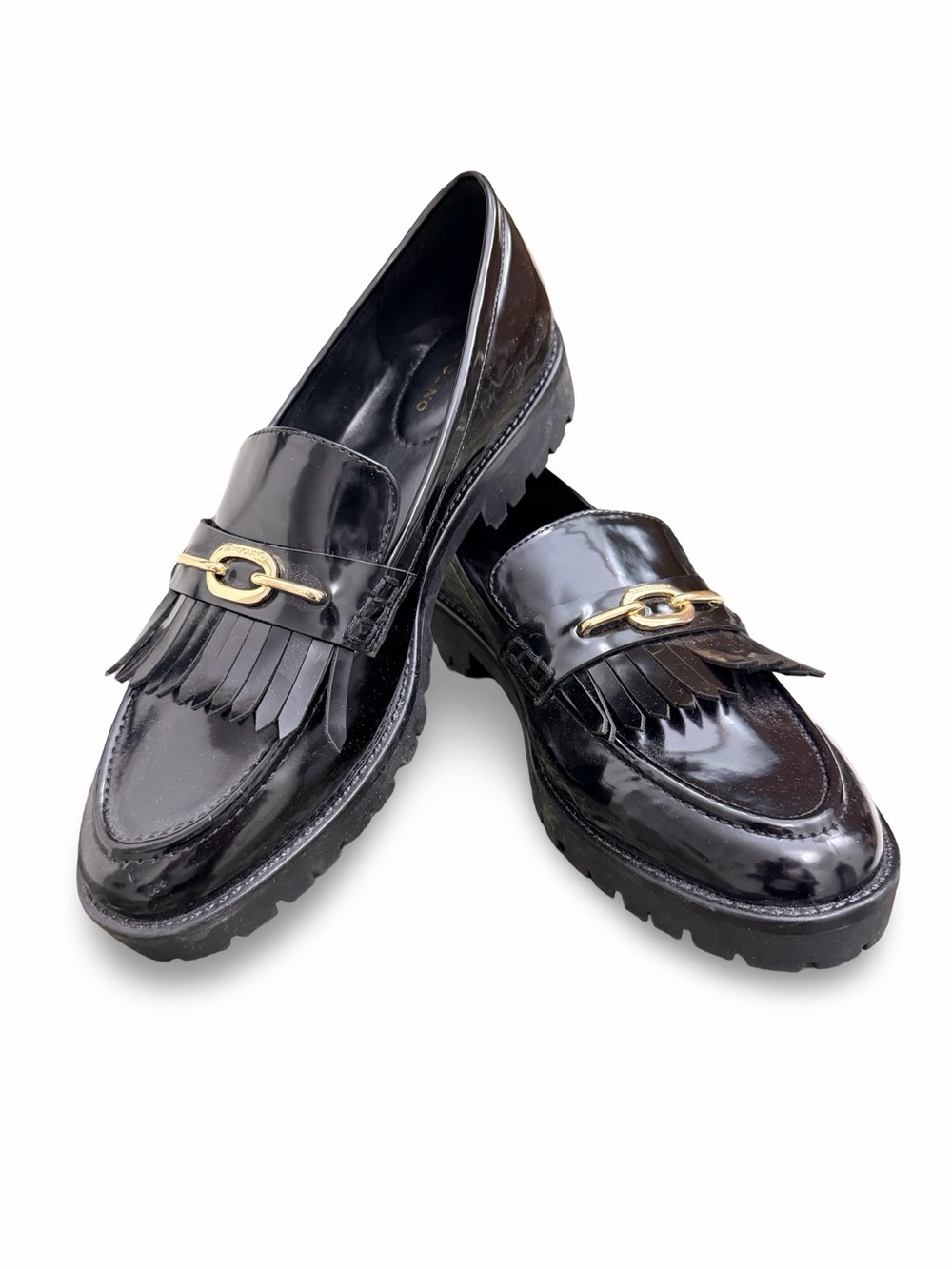Bandolino Women's Black Patent Leather Florida Loafers 8.5 - Picture 5 of 7